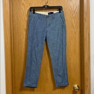 Chambray girlfriend pants